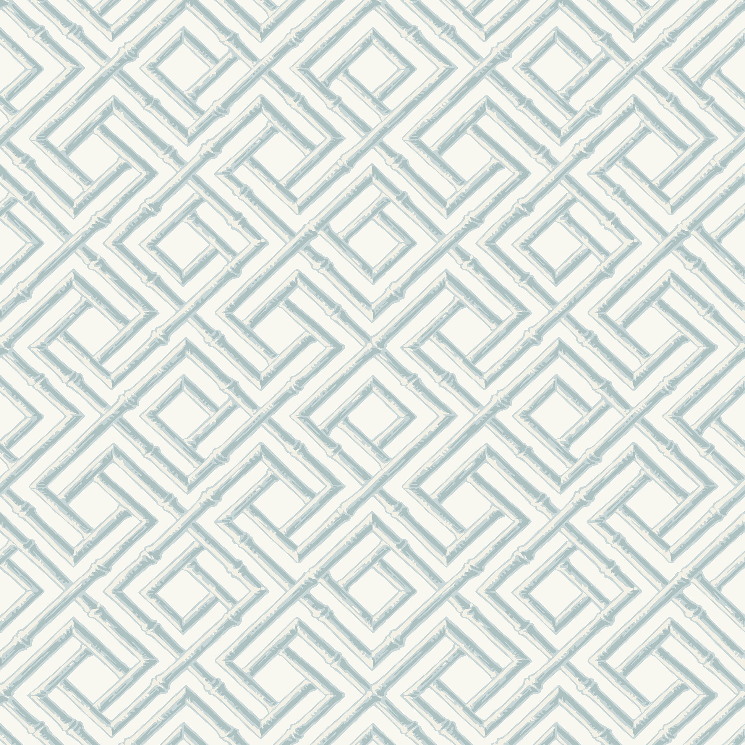 French Lattice wallpaper in spa blue color - pattern number T42050 - by Thibaut in the Sojourn collection