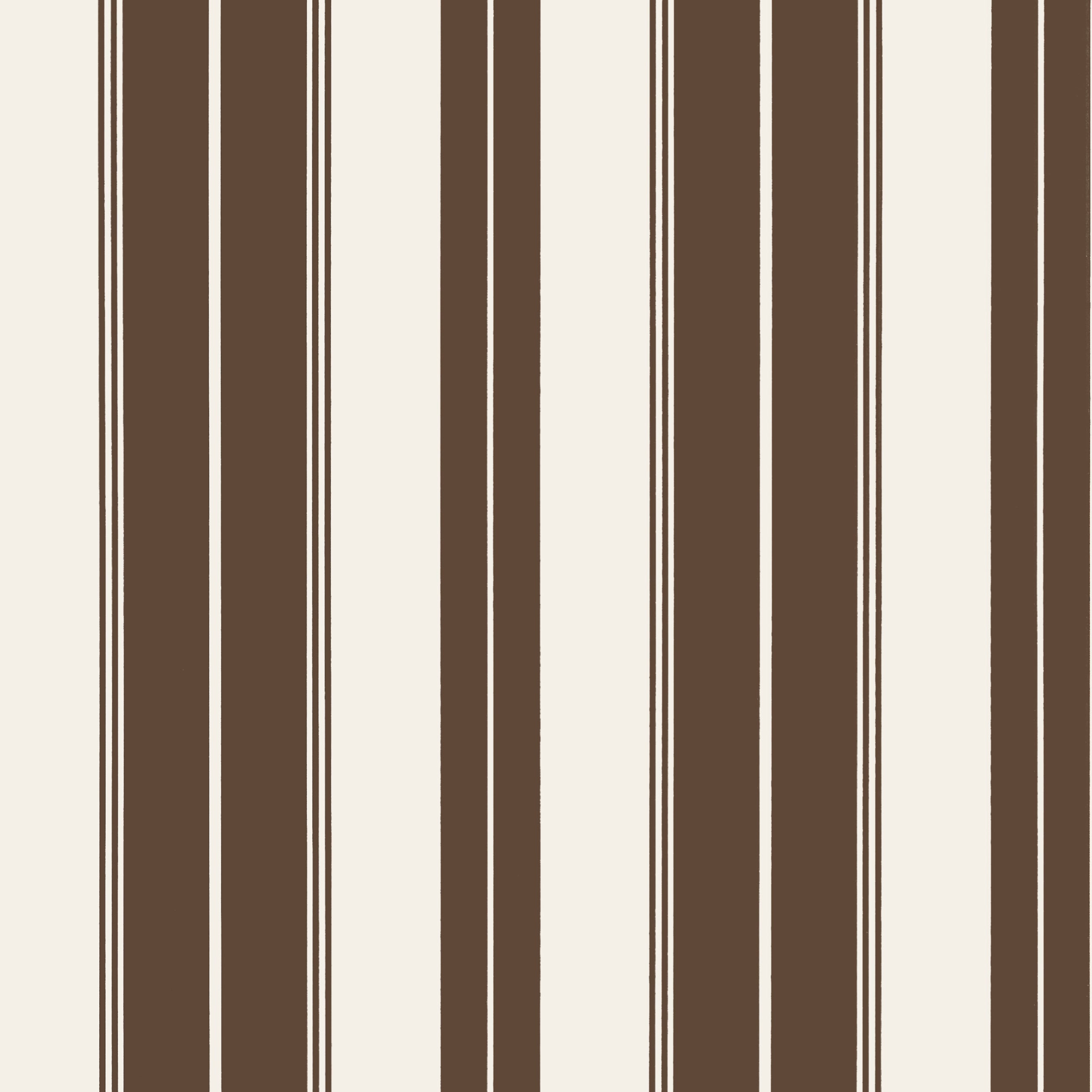 Norfolk Stripe fabric in chocolate brown color - pattern number T44049 - by Thibaut in the Stripes and Checks Resource collection
