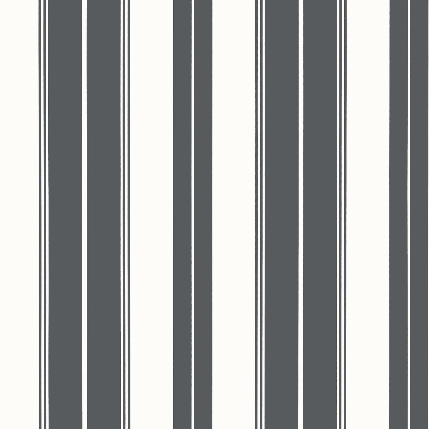 Norfolk Stripe wallpaper in charcoal black color - pattern number T44050 - by Thibaut in the Stripes and Checks Resource collection