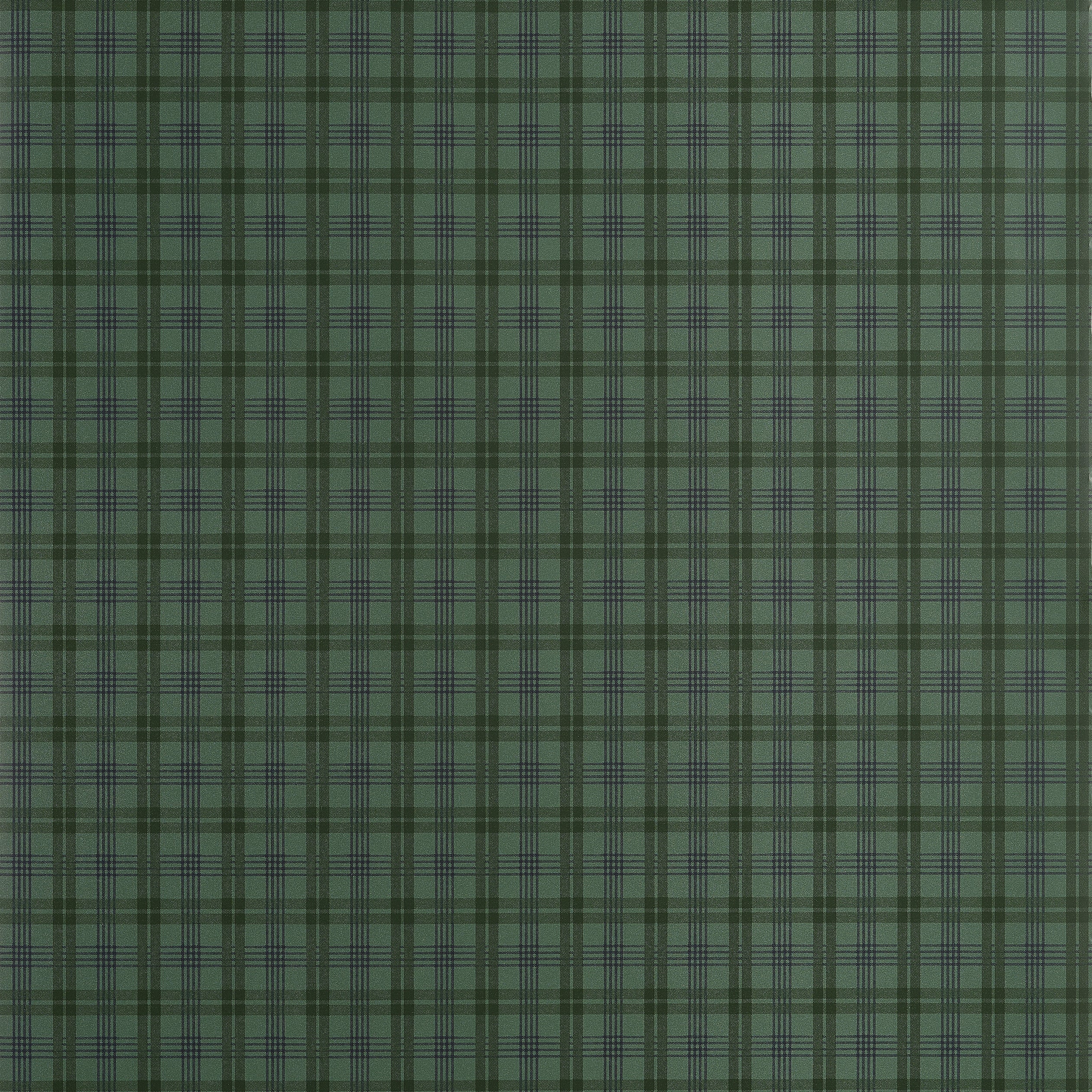Huntley Plaid wallpaper in dark green color - pattern number T44052 - by Thibaut in the Stripes and Checks Resource collection