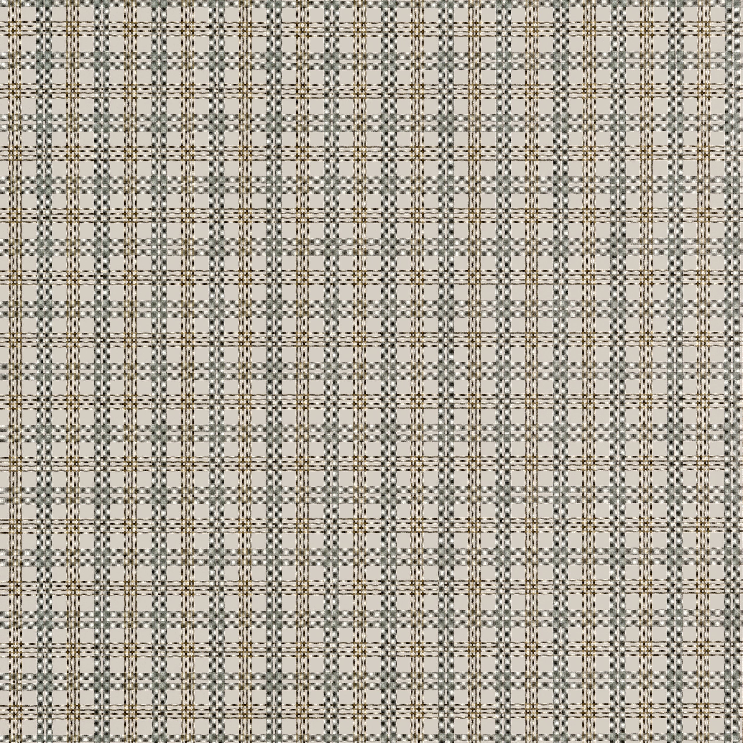Huntley Plaid wallpaper in grey and beige color - pattern number T44054 - by Thibaut in the Stripes and Checks Resource collection