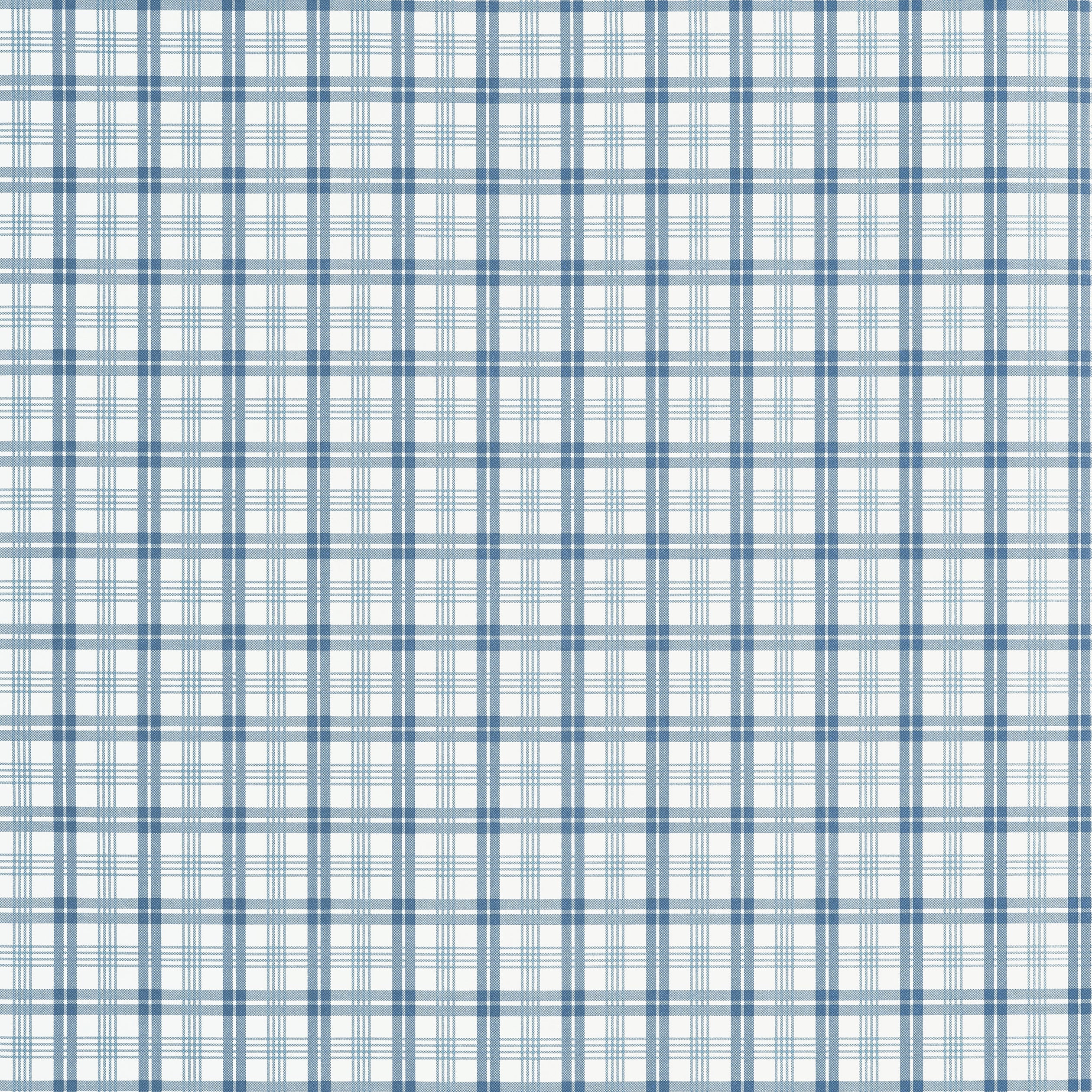 Huntley Plaid wallpaper in blue color - pattern number T44056 - by Thibaut in the Stripes and Checks Resource collection