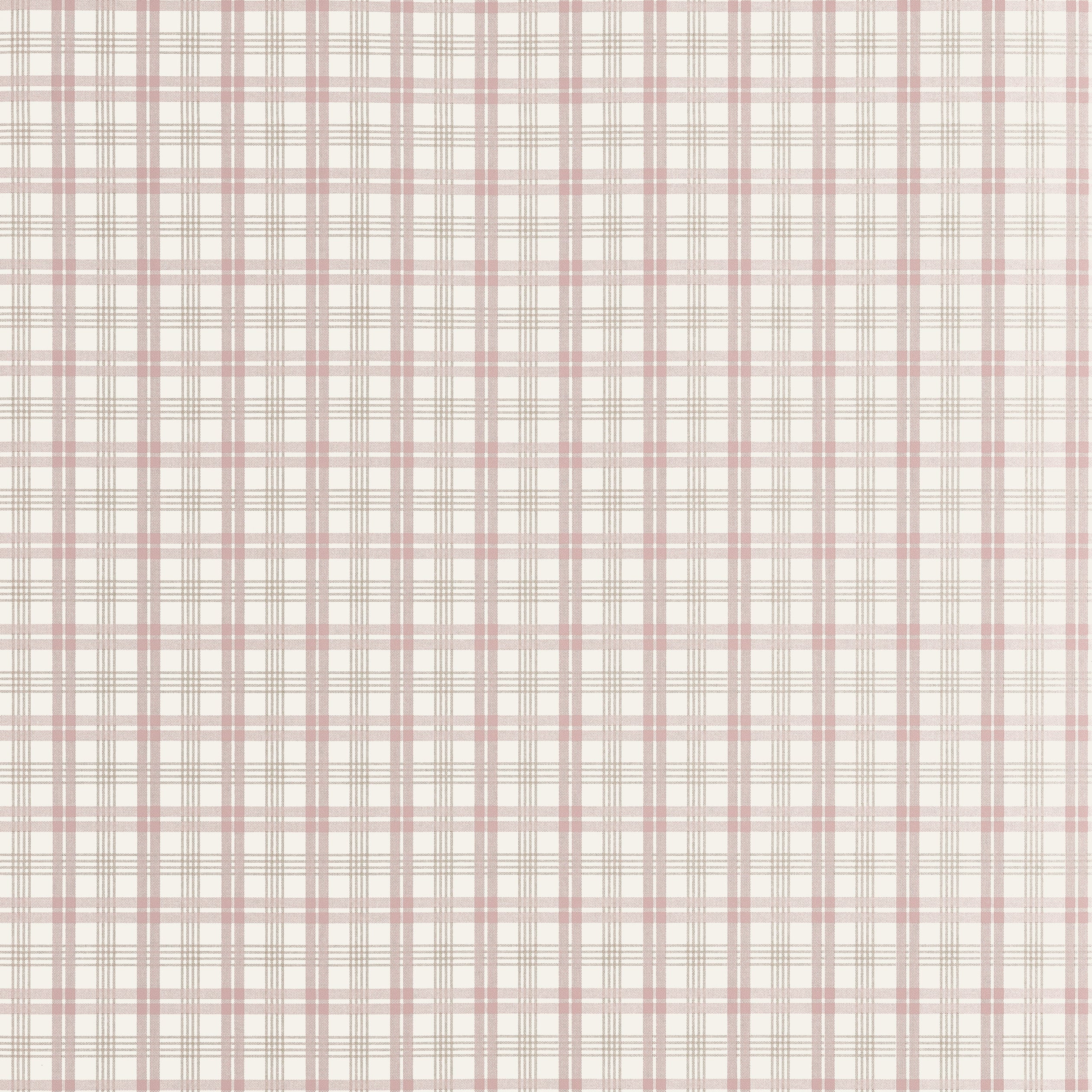 Huntley Plaid wallpaper in blush color - pattern number T44057 - by Thibaut in the Stripes and Checks Resource collection