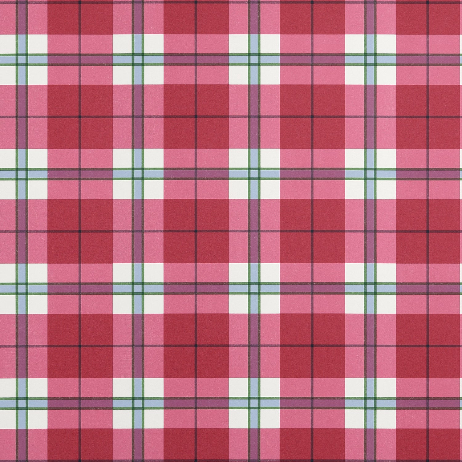 Douglas Plaid wallpaper in red color - pattern number T44070 - by Thibaut in the Stripes and Checks Resource collection