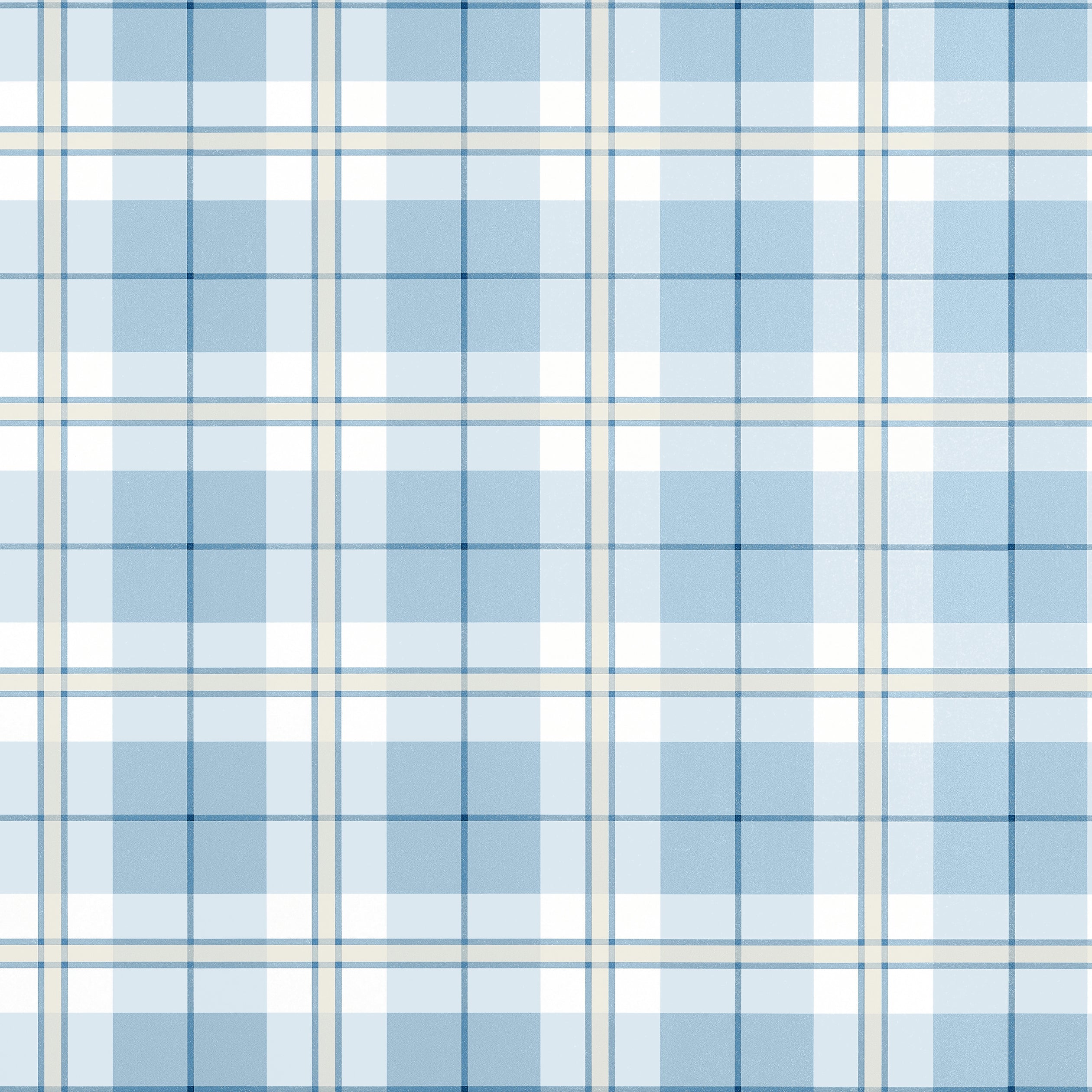 Douglas Plaid wallpaper in light blue color - pattern number T44075 - by Thibaut in the Stripes and Checks Resource collection