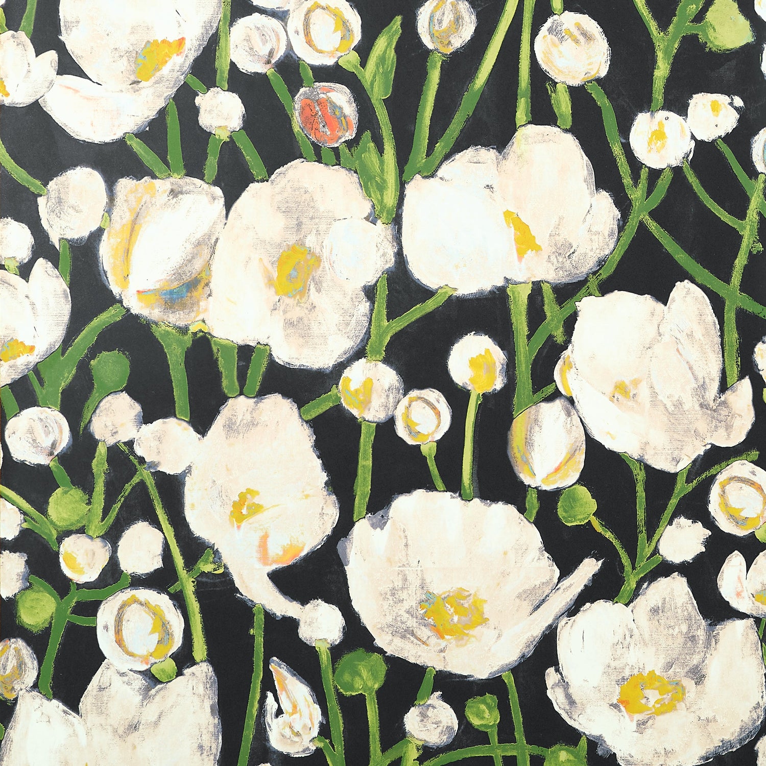Tivoli wallpaper in black color - pattern number T45014 - by Thibaut in the Wanderlust collection