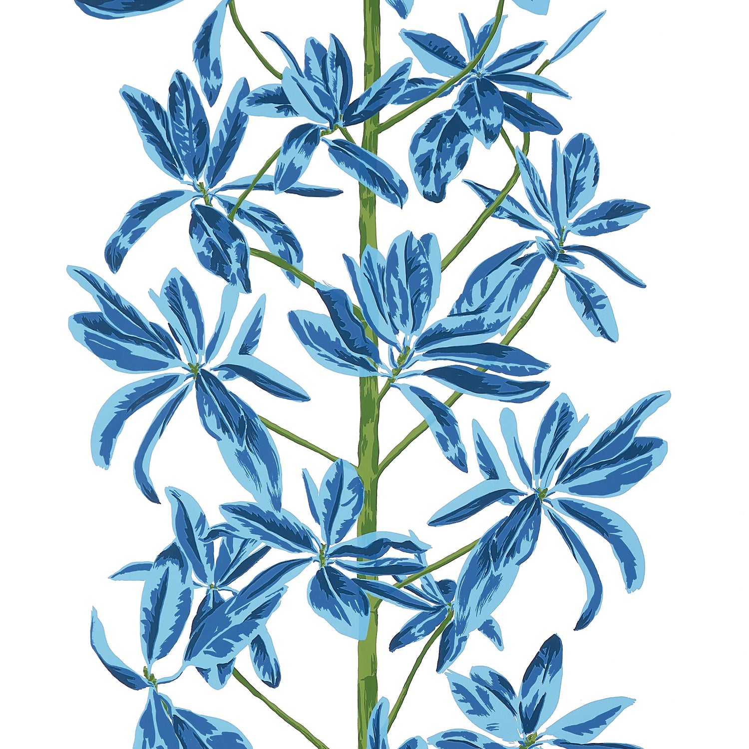 Mangrove Tree wallpaper in blue and white color - pattern number T45032 - by Thibaut in the Wanderlust collection
