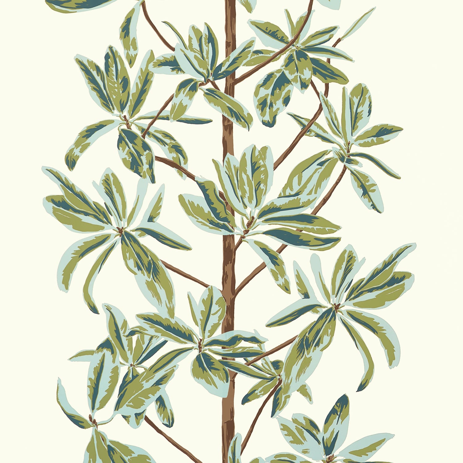 Mangrove Tree wallpaper in sage color - pattern number T45034 - by Thibaut in the Wanderlust collection