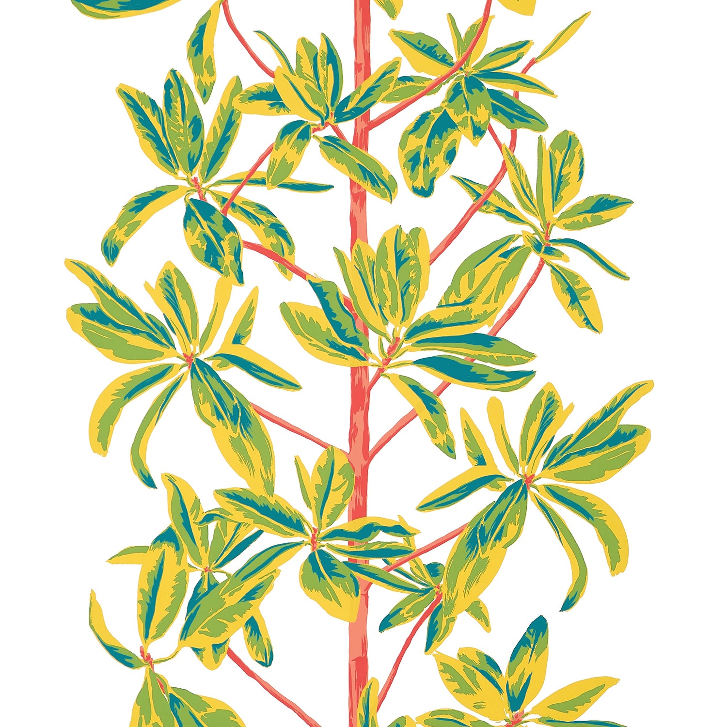 Mangrove Tree wallpaper in coral color - pattern number T45036 - by Thibaut in the Wanderlust collection