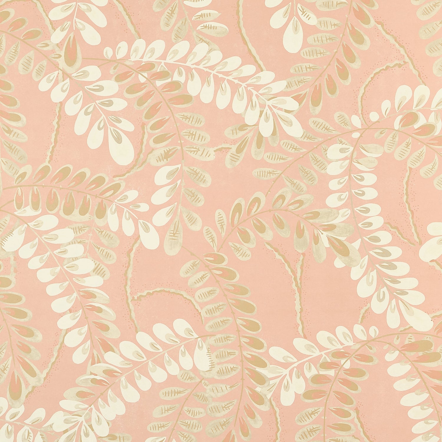 Augusta wallpaper in apricot color - pattern number T45041 - by Thibaut in the Wanderlust collection