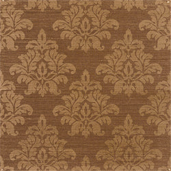Kunqu Damask fabric in brown color - pattern number T5001 - by Thibaut in the Grasscloth Resource collection