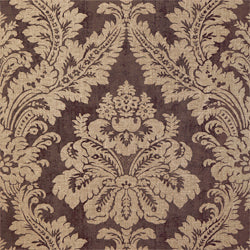 Argentina Damask wallpaper in metallic gold on dark brown color - pattern number T6876 - by Thibaut in the Texture Resource Volume 3 collection