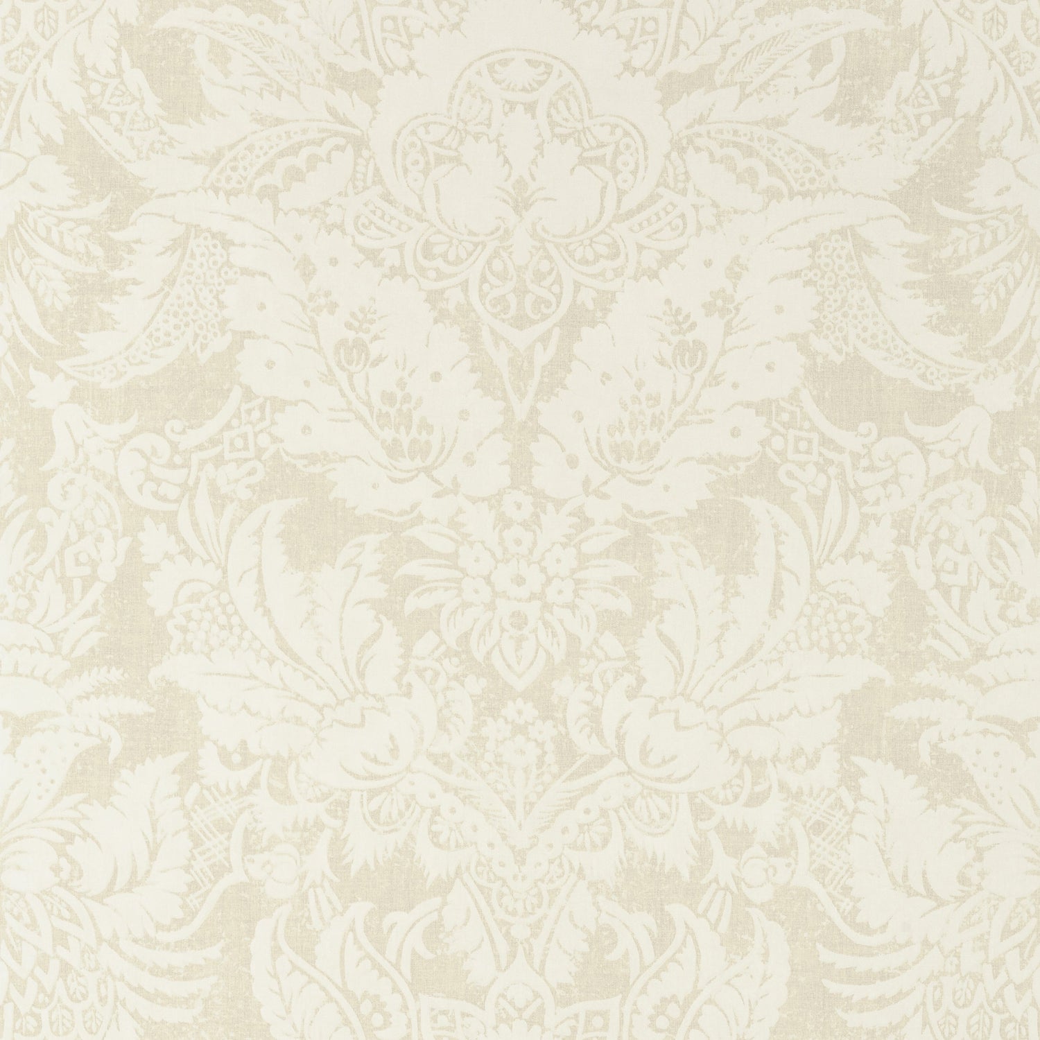 Chardonnet Damask fabric in cream color - pattern number T72588 - by Thibaut in the Chestnut Hill collection
