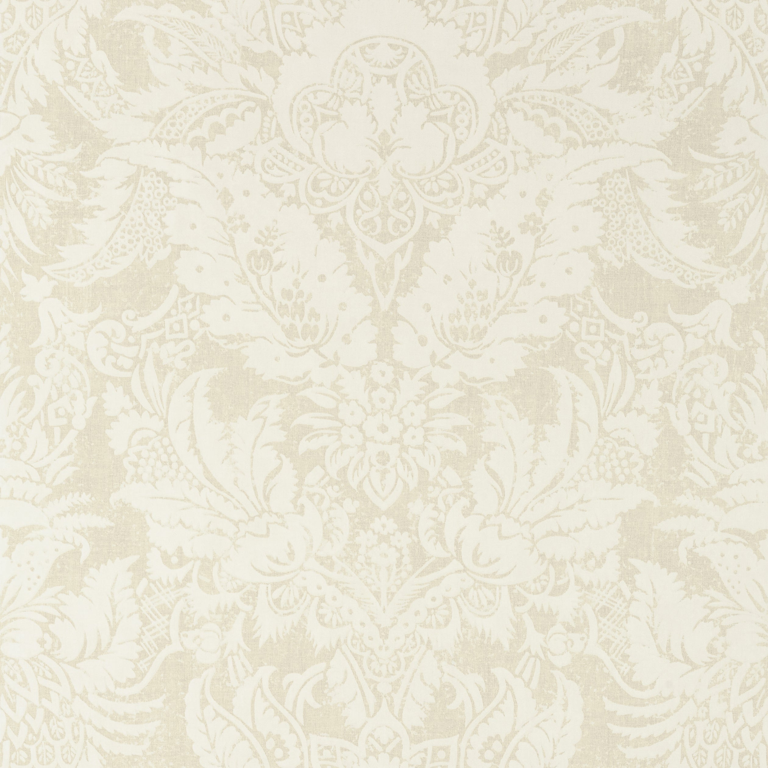 Chardonnet Damask fabric in cream color - pattern number T72588 - by Thibaut in the Chestnut Hill collection