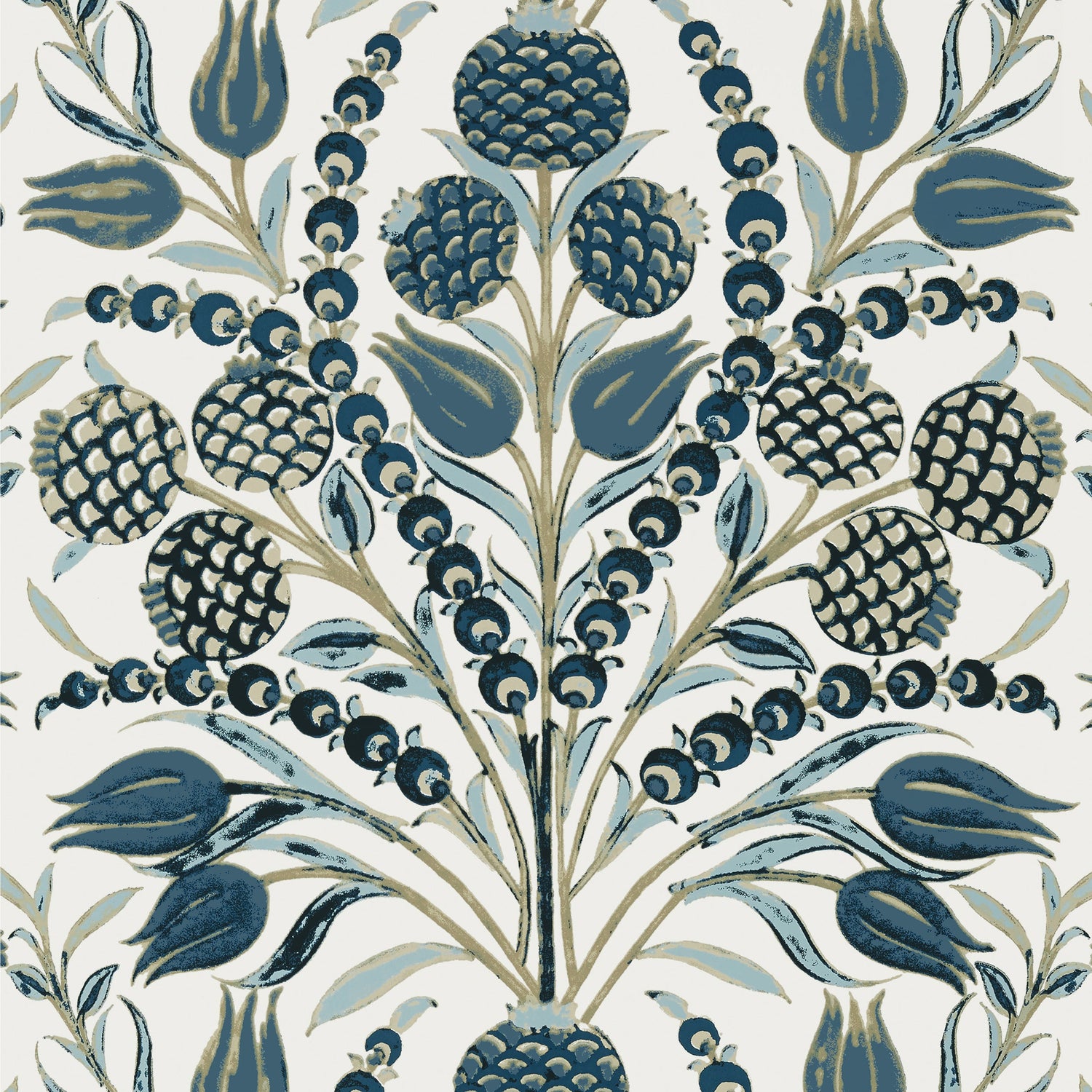 Corneila fabric in aqua color - pattern number T72602 - by Thibaut in the Chestnut Hill collection