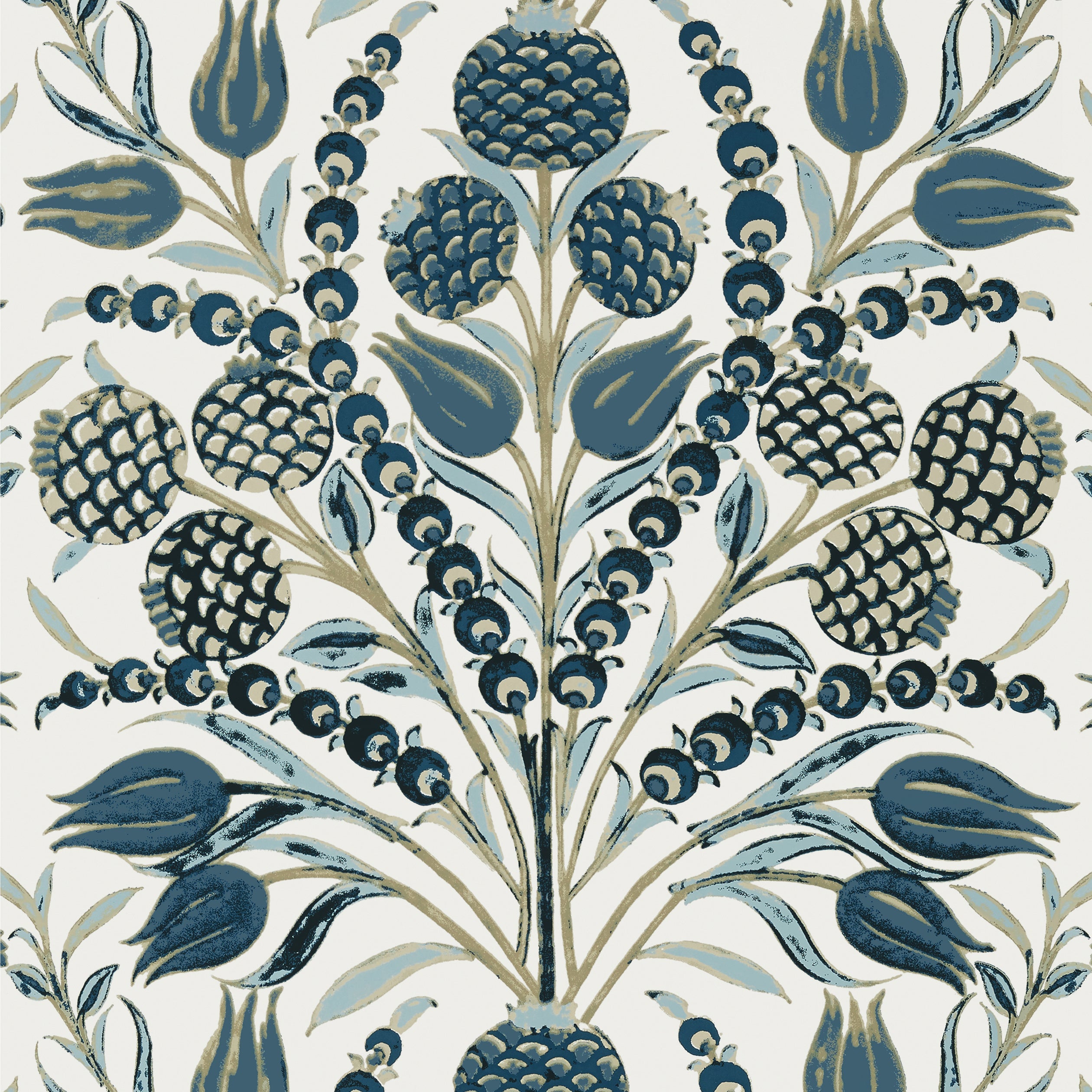 Corneila fabric in aqua color - pattern number T72602 - by Thibaut in the Chestnut Hill collection