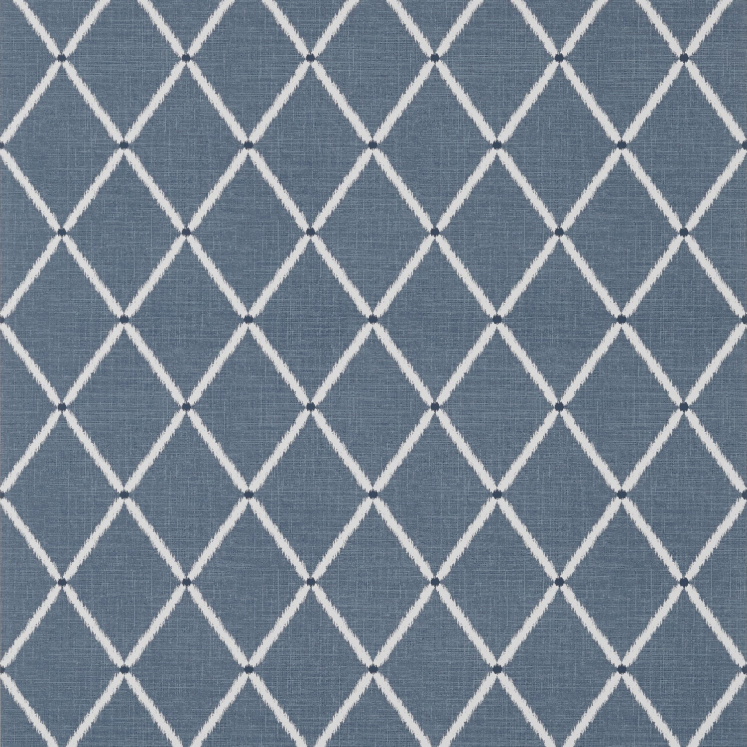 Pompton Trellis fabric in navy color - pattern number T72634 - by Thibaut in the Chestnut Hill collection