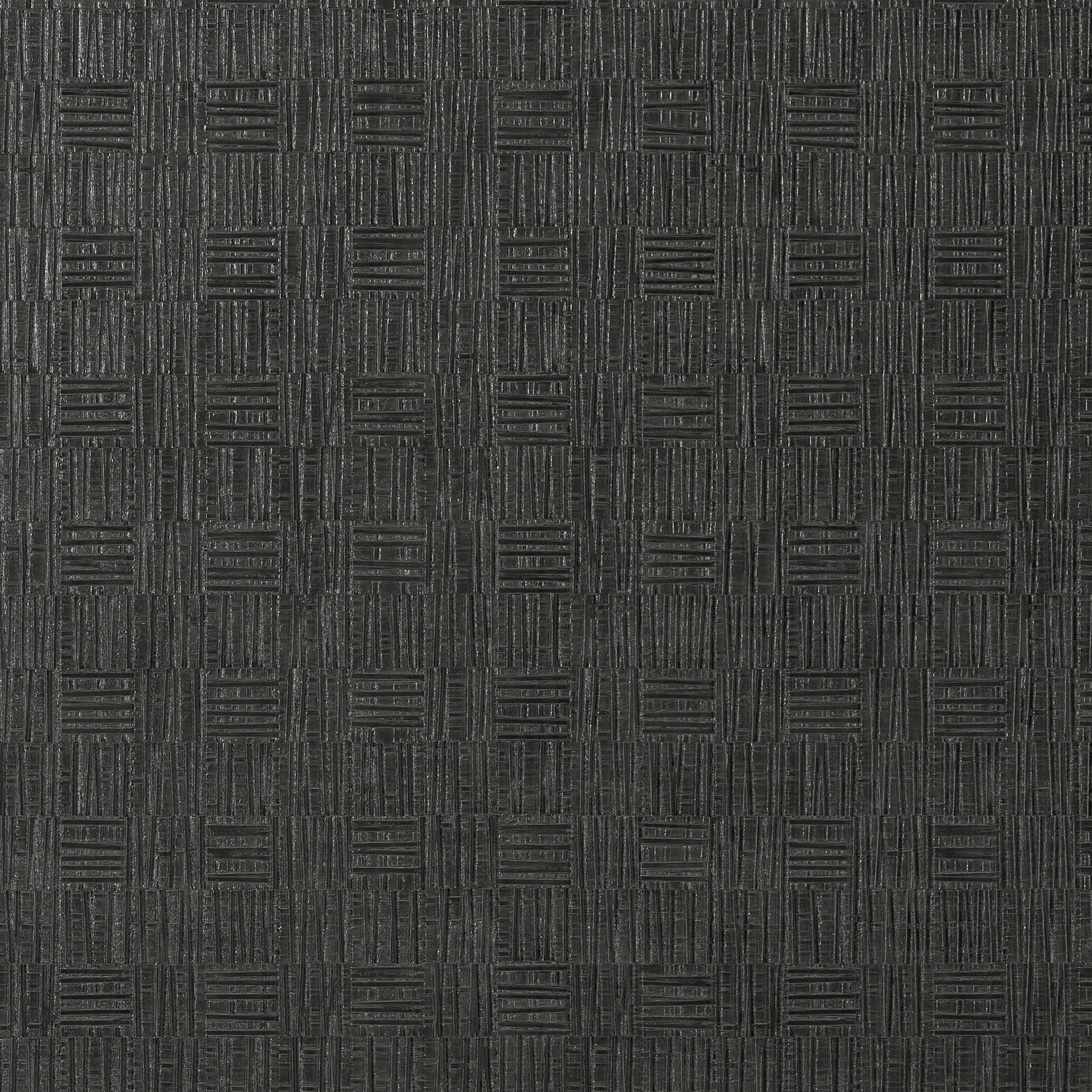 Tunica Basket fabric in black color - pattern number T75090 - by Thibaut in the Faux Resource collection