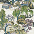 Asian Scenic fabric in purple and blue color - pattern number T75459 - by Thibaut in the Dynasty collection