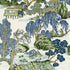 Asian Scenic fabric in blue and green color - pattern number T75462 - by Thibaut in the Dynasty collection