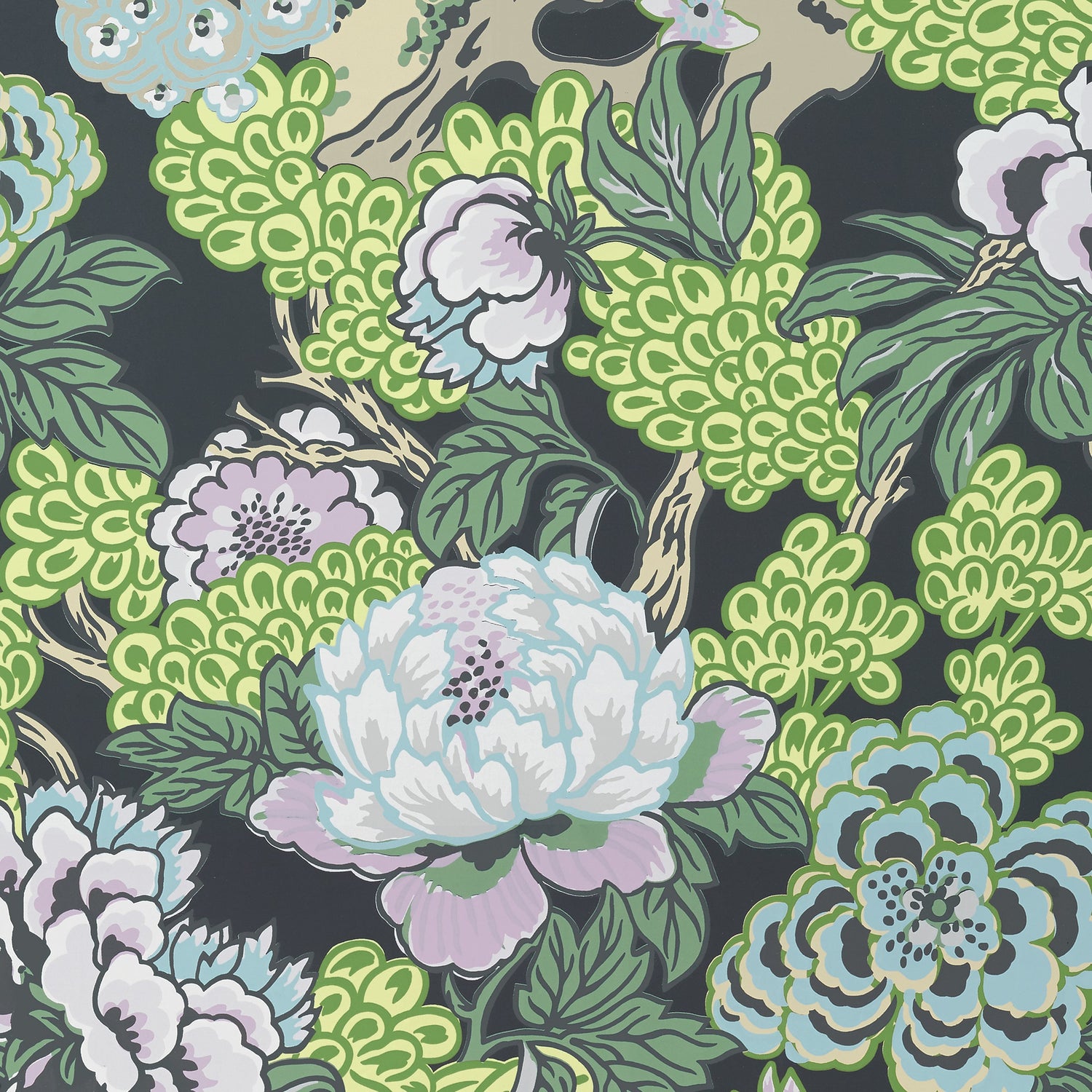 Honshu fabric in grey color - pattern number T75484 - by Thibaut in the Dynasty collection