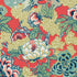 Honshu fabric in coral and green color - pattern number T75490 - by Thibaut in the Dynasty collection