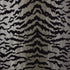 Tiger Flock wallpaper in black on metallic silver color - pattern number T83065 - by Thibaut in the Natural Resource Volume 2 collection