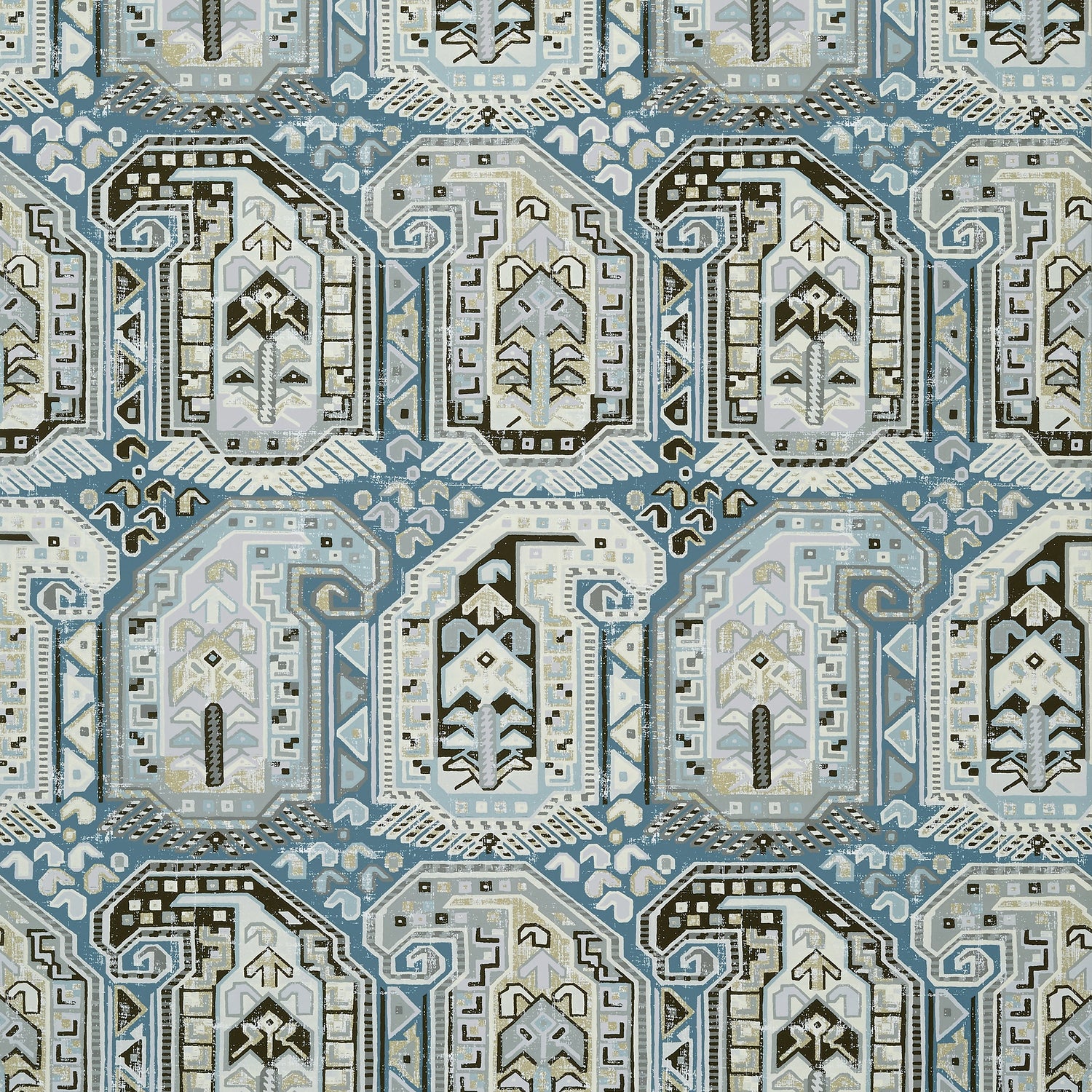 Gleniffer wallpaper in aqua color - pattern number T85023 - by Thibaut in the Greenwood collection