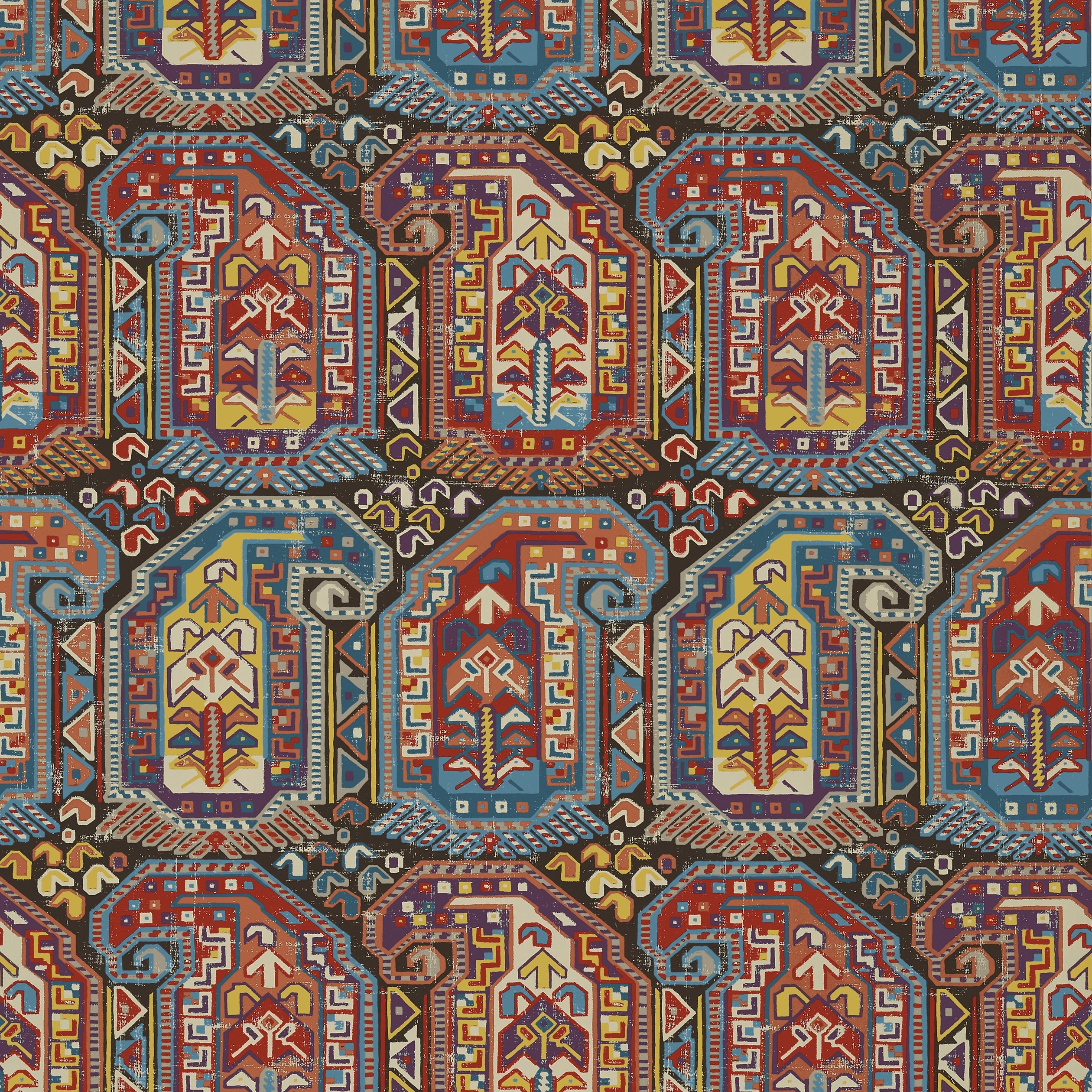Gleniffer wallpaper in brown color - pattern number T85025 - by Thibaut in the Greenwood collection