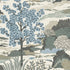 Daintree wallpaper in aqua color - pattern number T85043 - by Thibaut in the Greenwood collection