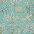 Goa wallpaper in teal color - pattern number T88723 - by Thibaut in the Trade Routes collection