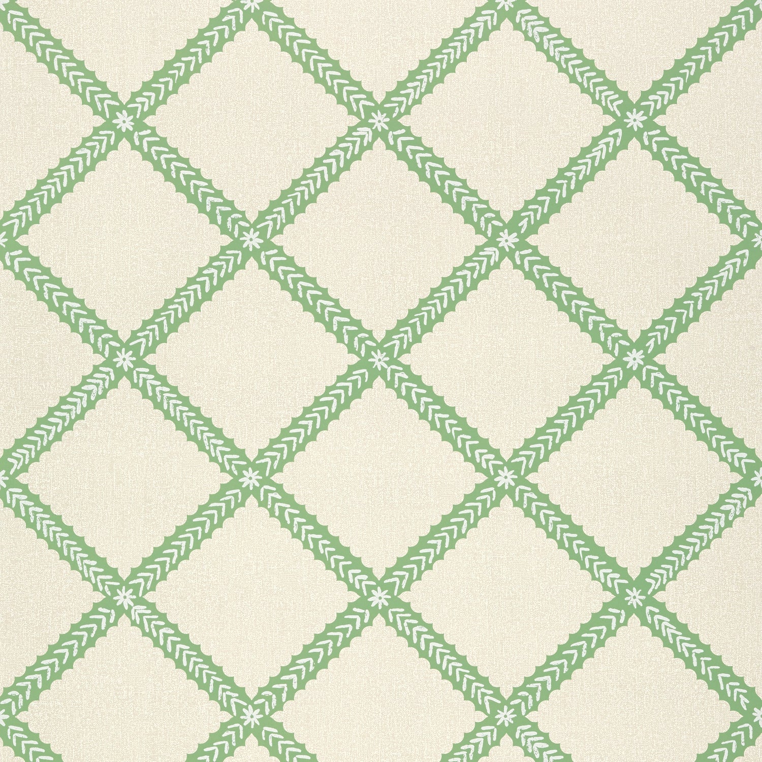 Majuli Trellis wallpaper in green color - pattern number T88747 - by Thibaut in the Trade Routes collection