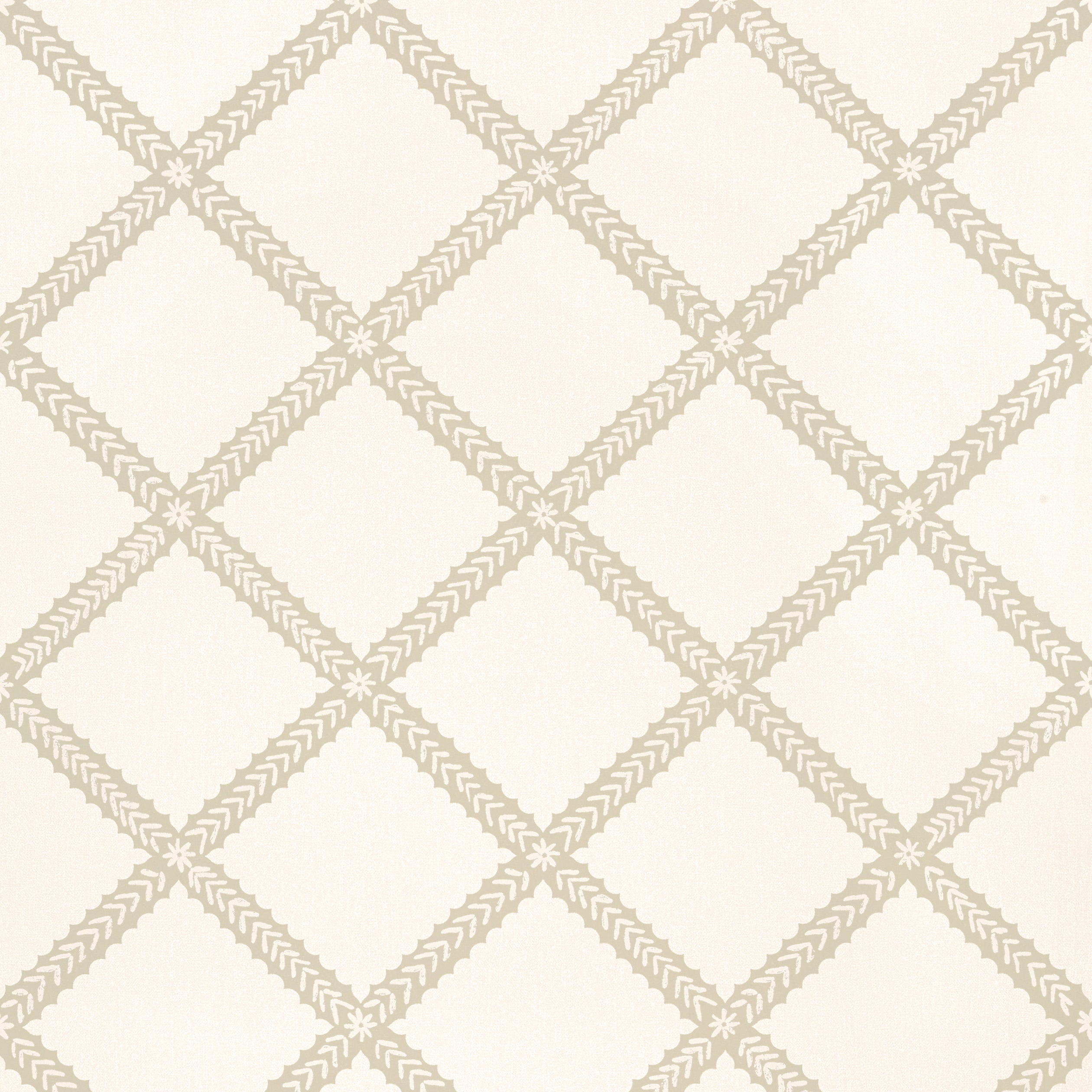Majuli Trellis wallpaper in beige color - pattern number T88750 - by Thibaut in the Trade Routes collection