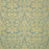 Curtis Damask fabric in metallic gold on aqua color - pattern number T89115 - by Thibaut in the Damask Resource Volume 4 collection
