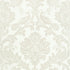 Passaro Damask fabric in pearl on white color - pattern number T89134 - by Thibaut in the Damask Resource Volume 4 collection