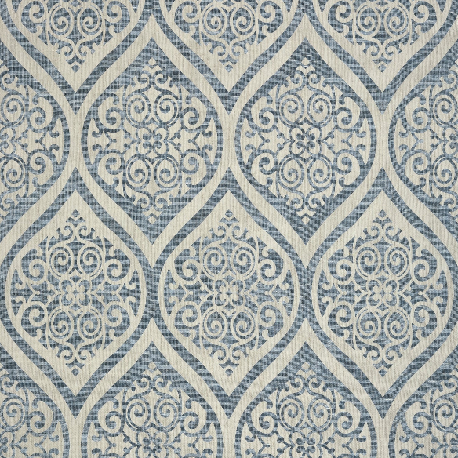 Tangiers fabric in navy on white color - pattern number T89148 - by Thibaut in the Damask Resource Volume 4 collection