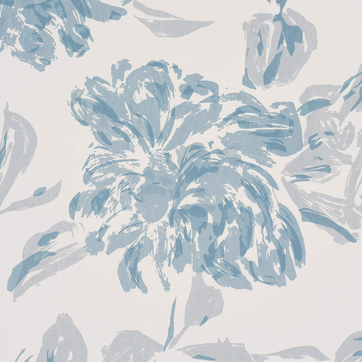 Peony Wallpaper in chambray color - pattern number TL800021 - by Schumacher in the Tillett collection