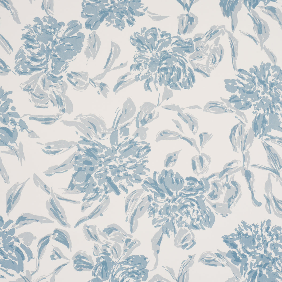 Peony Wallpaper in chambray color - pattern number TL800021 - by Schumacher in the Tillett collection