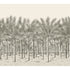 Palm Grove mural in black tea color - pattern number TM13950 - by Thibaut in the Palm Grove collection