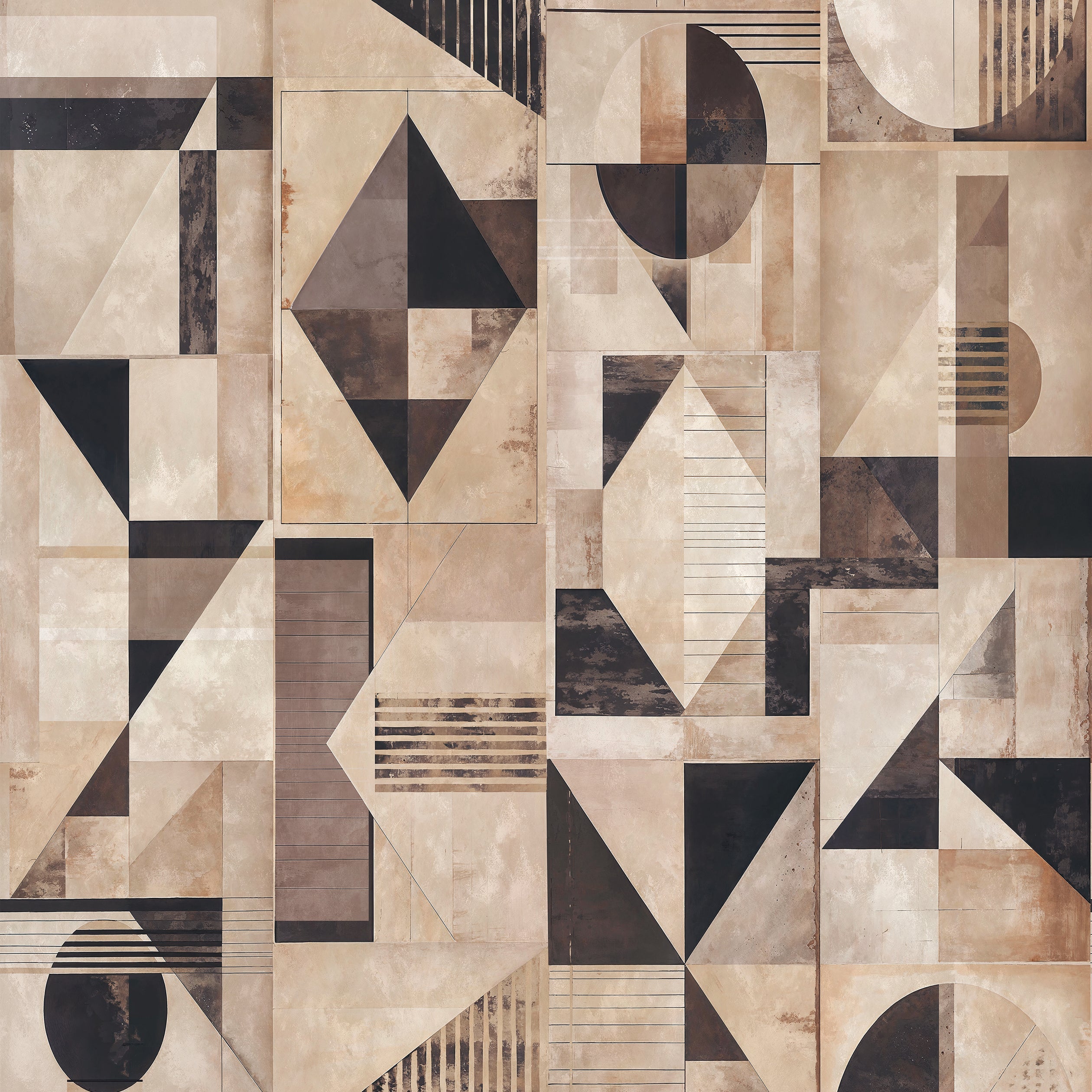 Galaxy 3 Panel mural in graphite and champagne color - pattern number TM24433 - by Thibaut in the Yutori collection