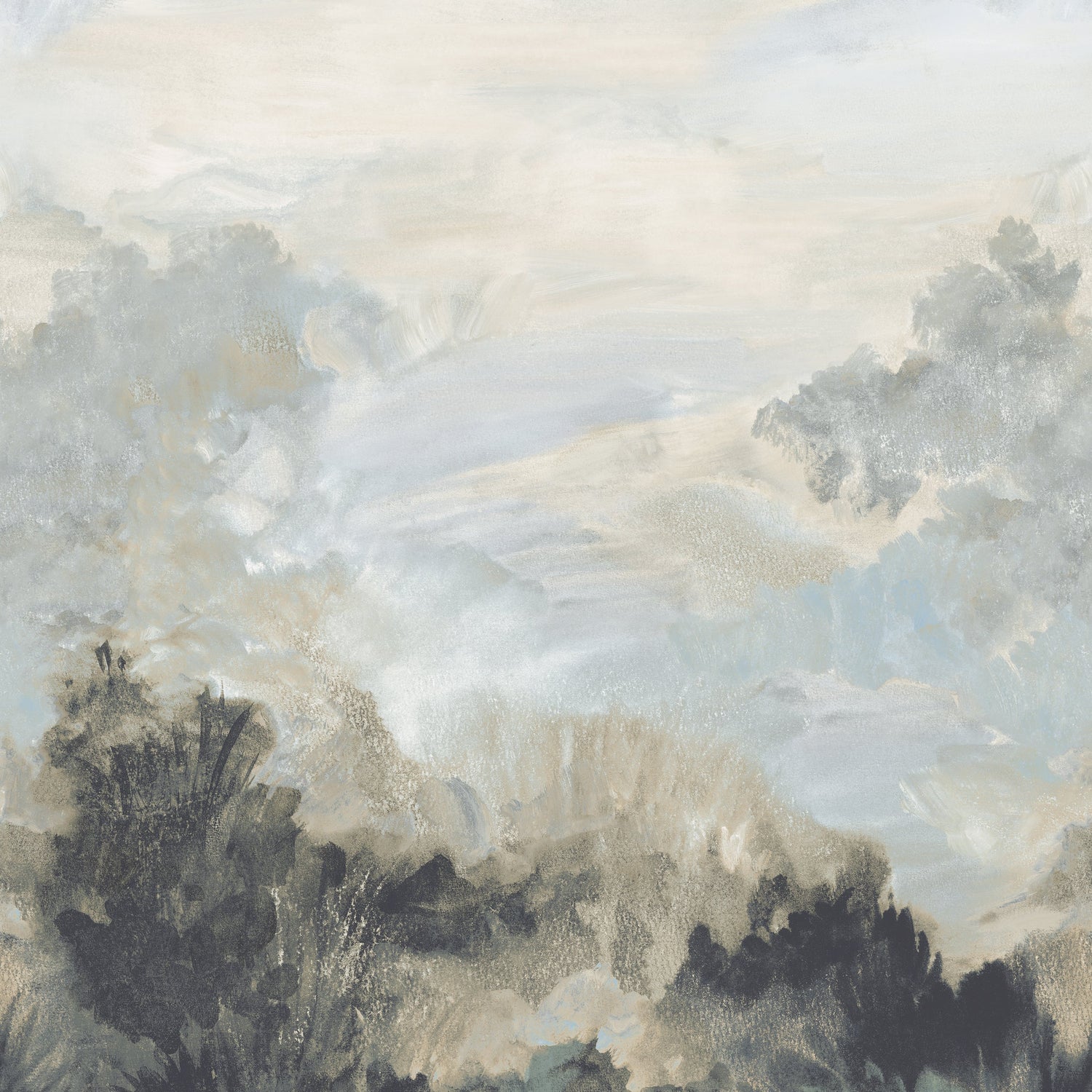 Twilight mural in neutral color - pattern number TM41054 - by Thibaut in the Modern Resource Volume 4 collection