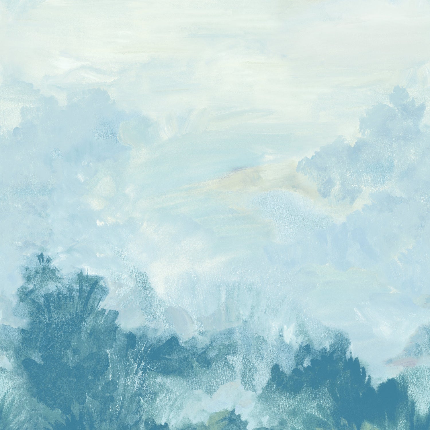 Twilight mural in blue color - pattern number TM41055 - by Thibaut in the Modern Resource Volume 4 collection