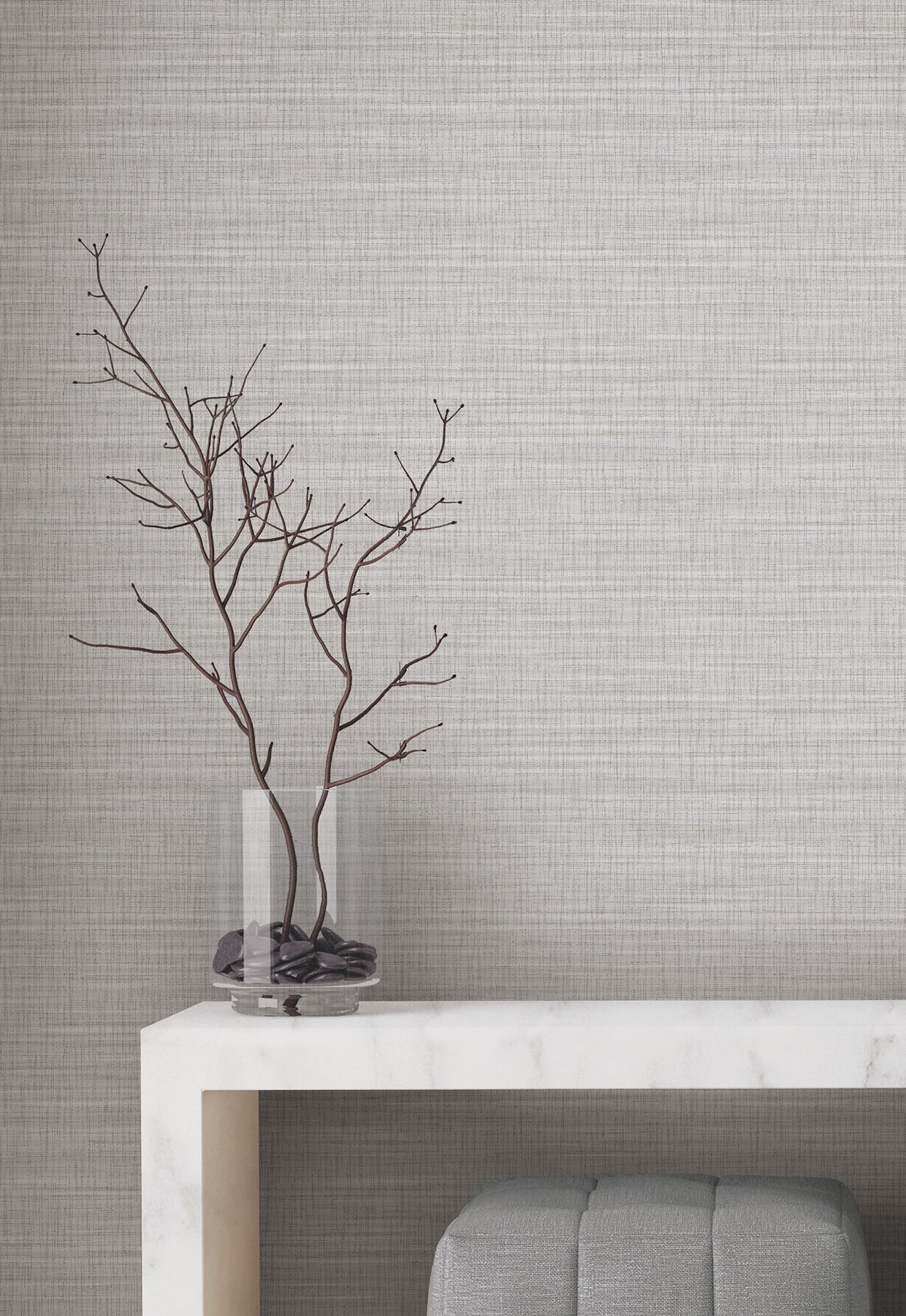 Down To Earth Wallpaper in light grey color - pattern number UW1039N - by York in the Atmosphere Digest collection