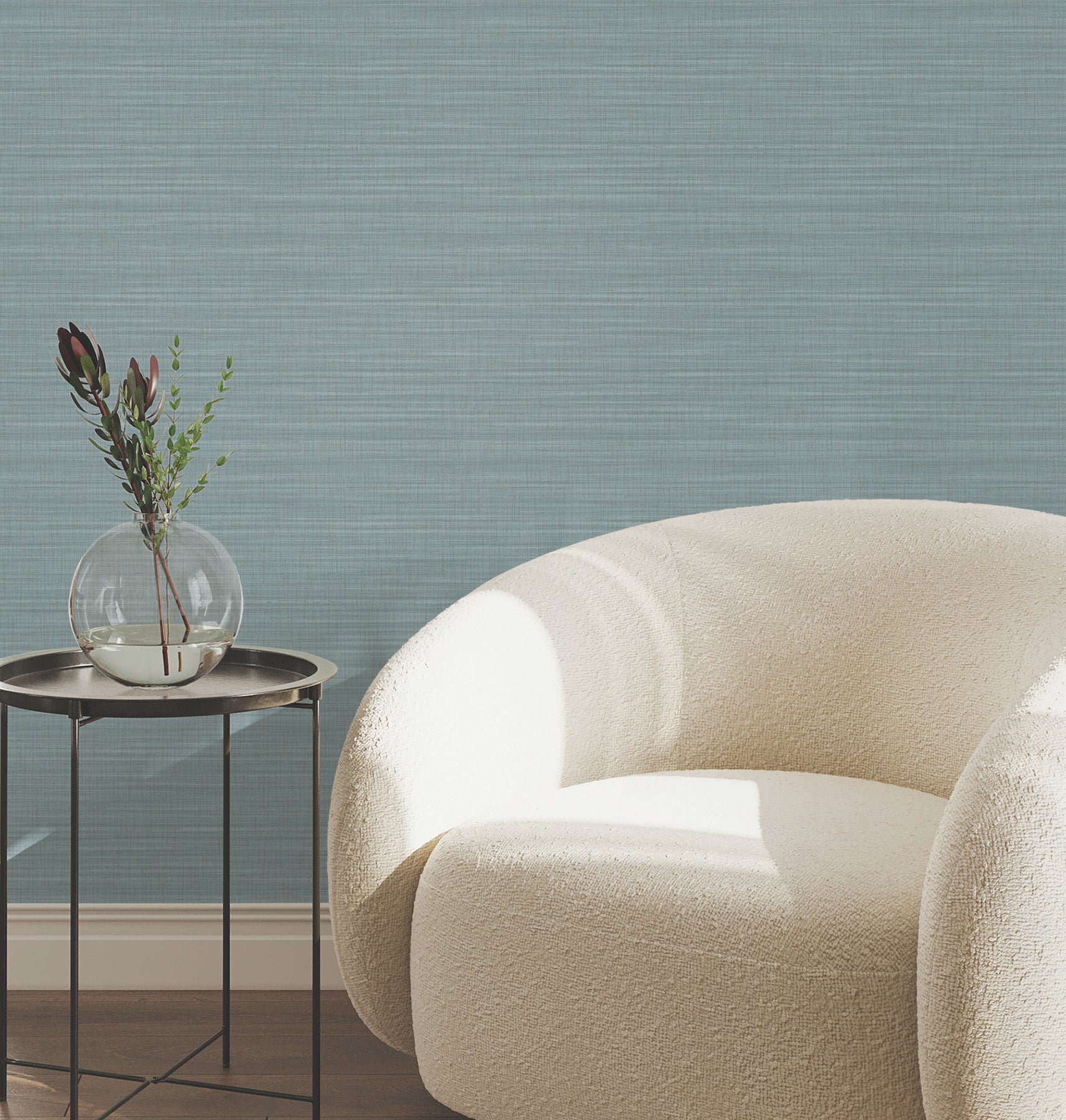 Down To Earth Wallpaper in aquamarine color - pattern number UW1040N - by York in the Atmosphere Digest collection