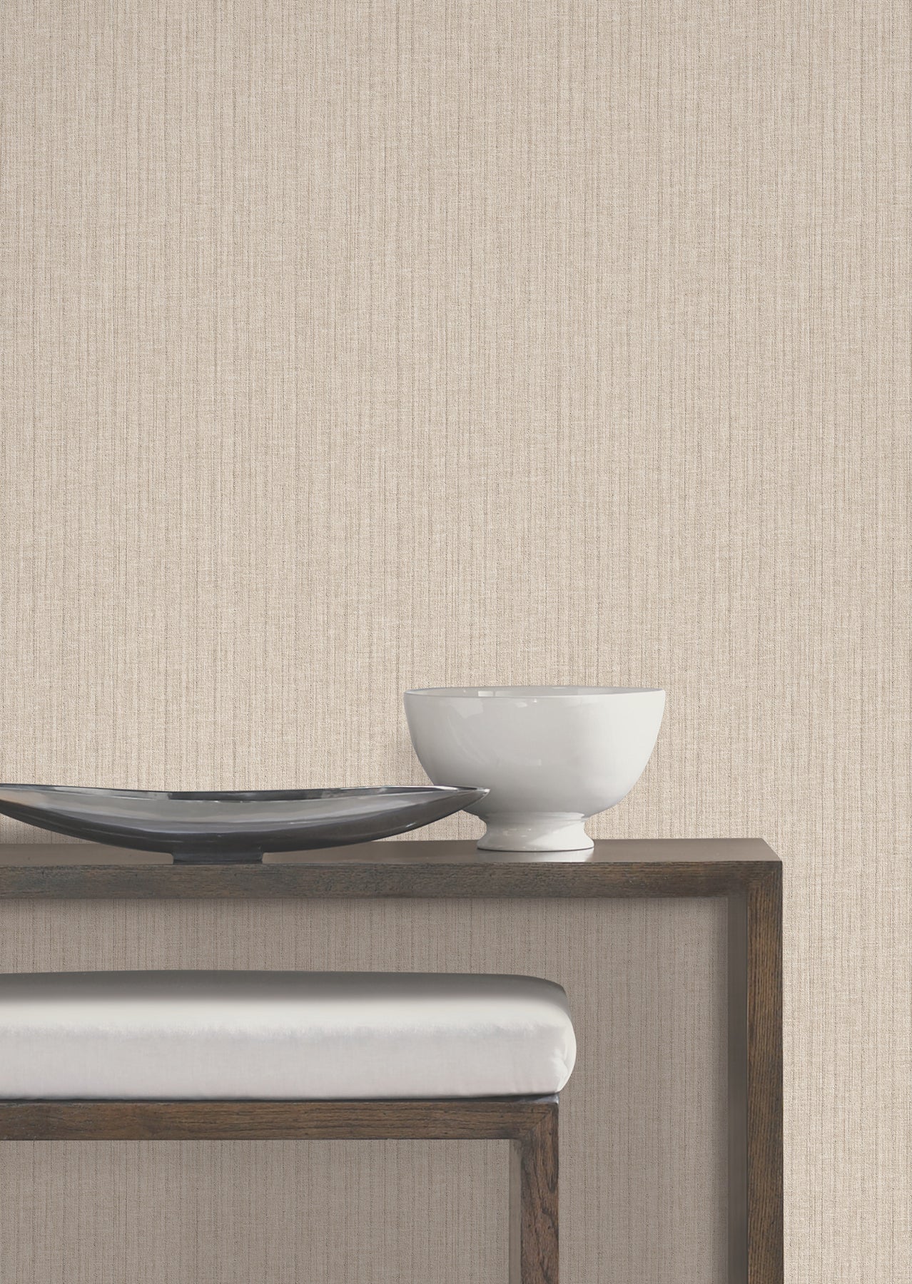 Silk Spun Wallpaper in beige color - pattern number UW1052N - by York in the Atmosphere Digest collection
