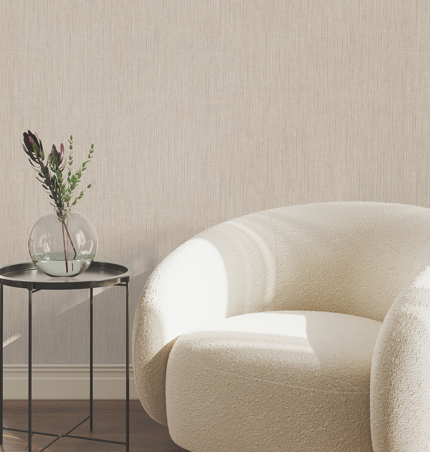 Silk Spun Wallpaper in taupe color - pattern number UW1055N - by York in the Atmosphere Digest collection