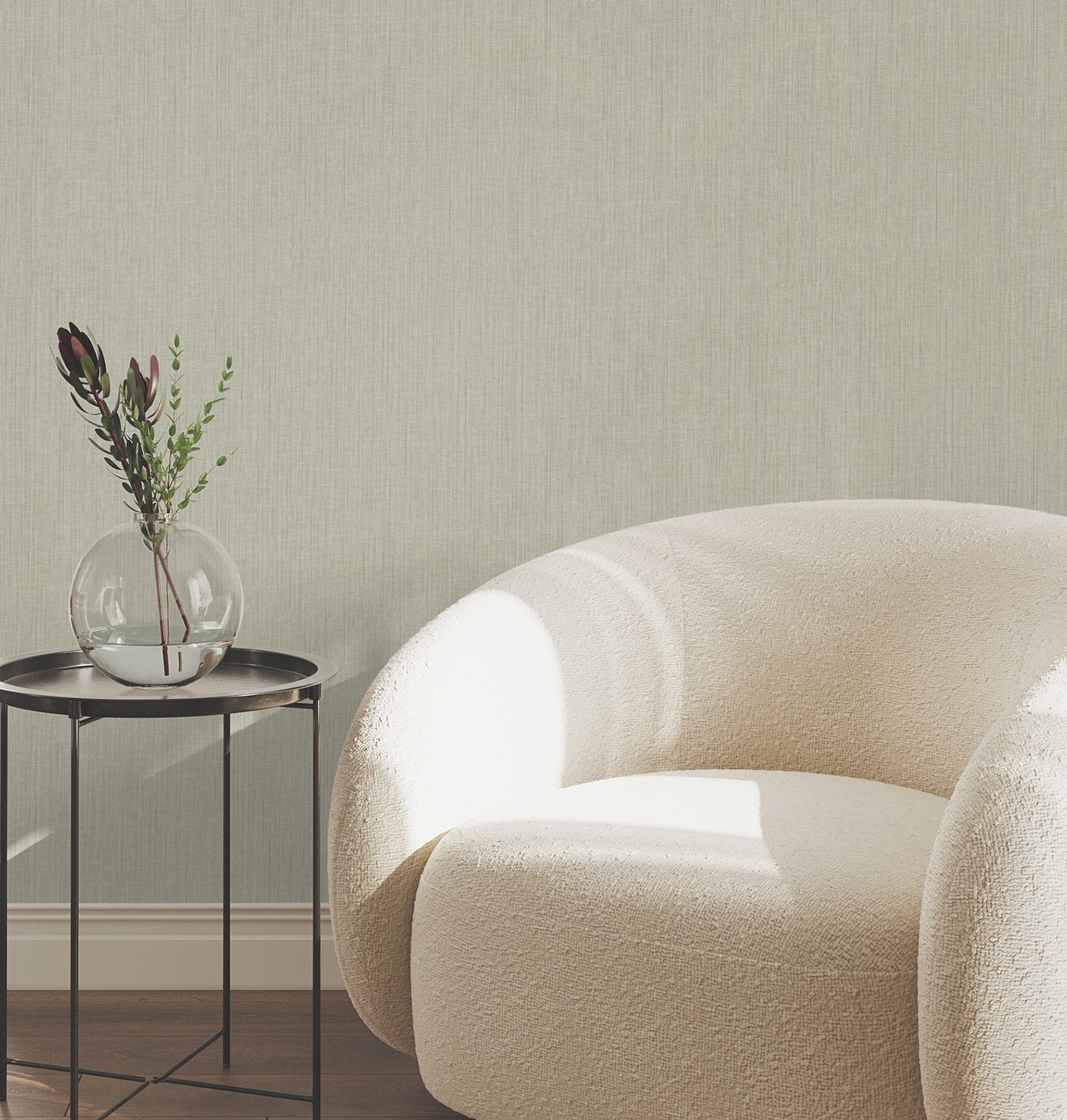 Silk Spun Wallpaper in sage color - pattern number UW1056N - by York in the Atmosphere Digest collection
