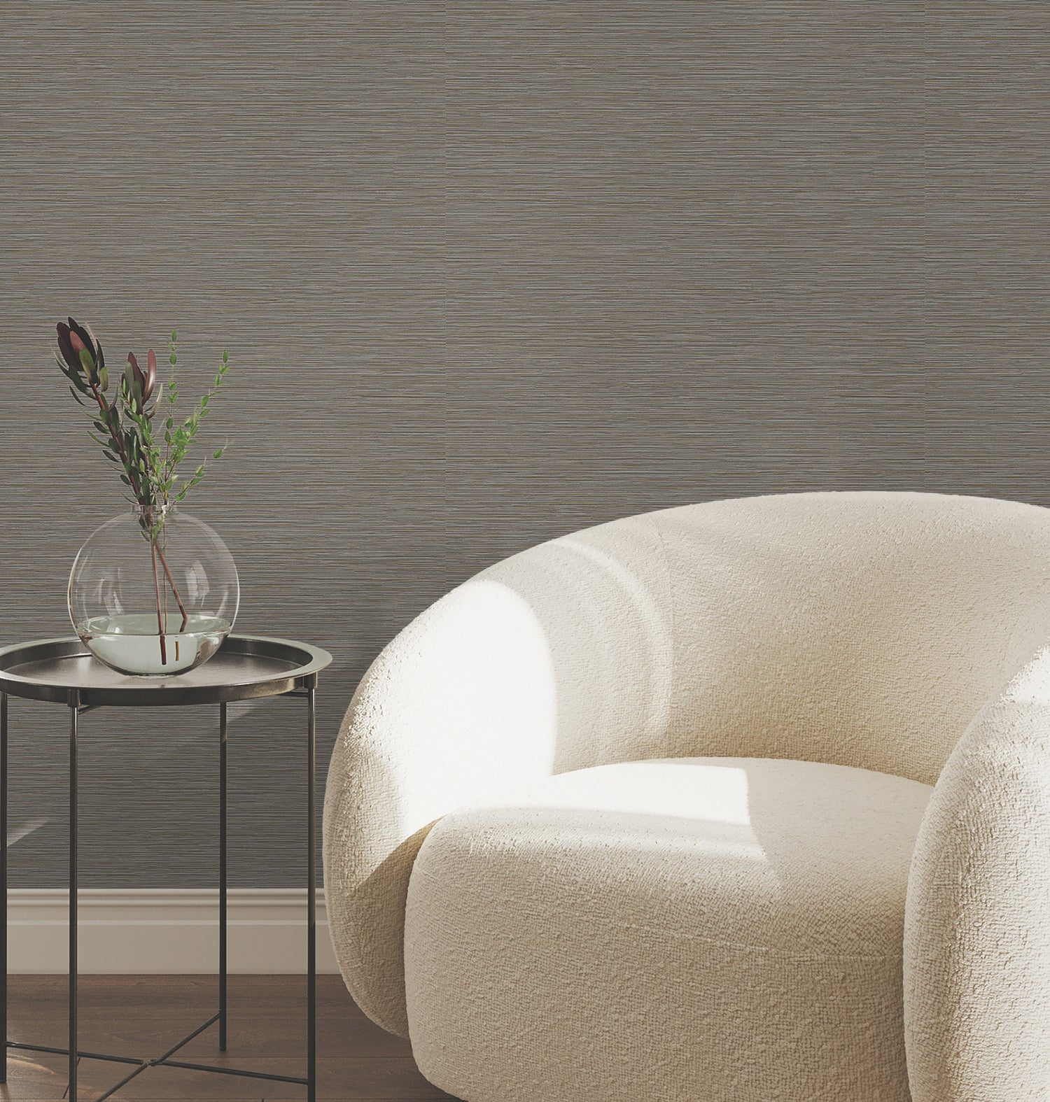 Oasis Wallpaper in charcoal color - pattern number UW1072N - by York in the Atmosphere Digest collection