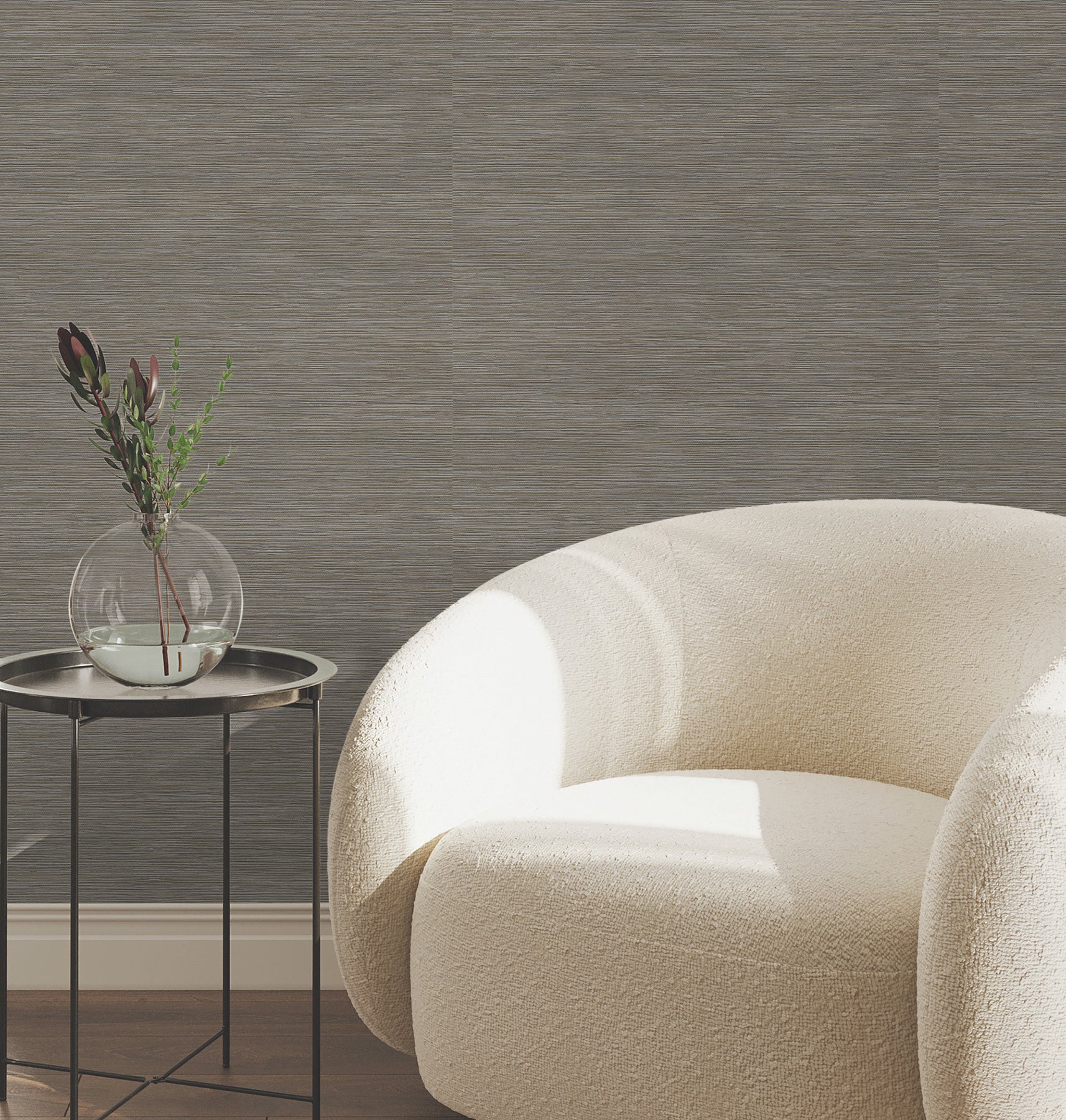 Oasis Wallpaper in charcoal color - pattern number UW1072N - by York in the Atmosphere Digest collection
