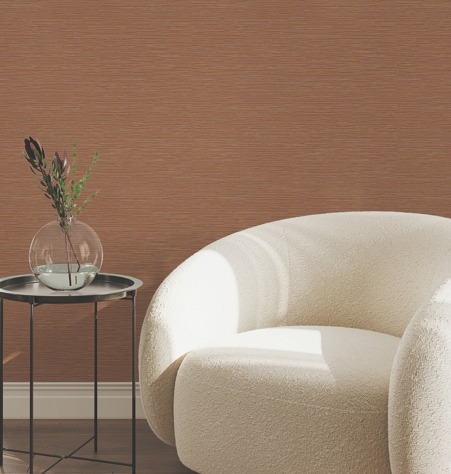 Oasis Wallpaper in rust color - pattern number UW1076N - by York in the Atmosphere Digest collection